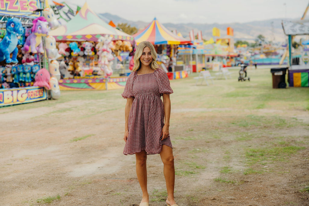* PRE ORDER * HAYES PRINTED DRESS - BARN CHECK