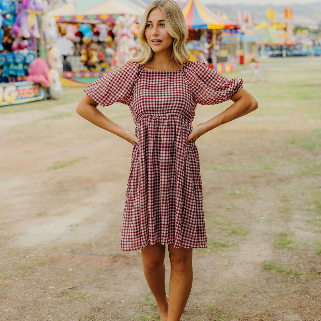 * PRE ORDER * HAYES PRINTED DRESS - BARN CHECK