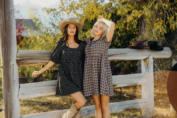 *PRE ORDER* SAMMIE PRINTED DRESS - SADDLE BLOSSOM