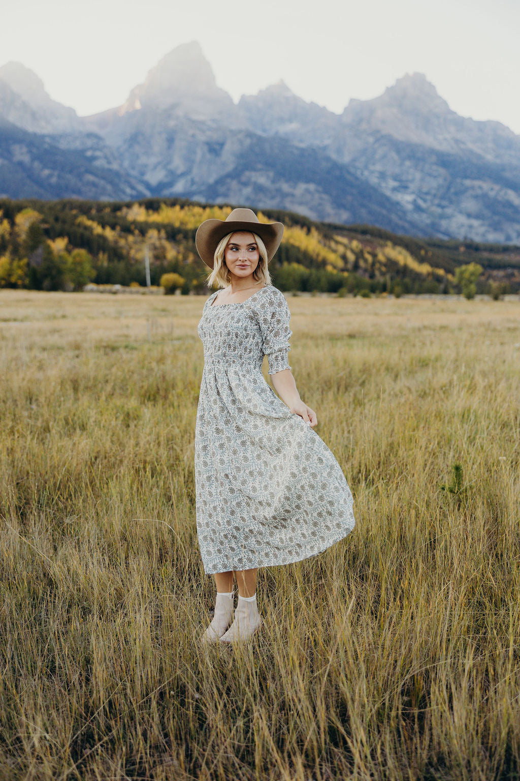 PEPPER PRINTED MIDI DRESS - BOTANICA