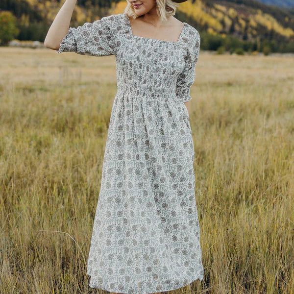 PEPPER PRINTED MIDI DRESS - BOTANICA