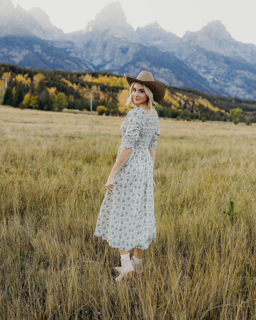 PEPPER PRINTED MIDI DRESS - BOTANICA