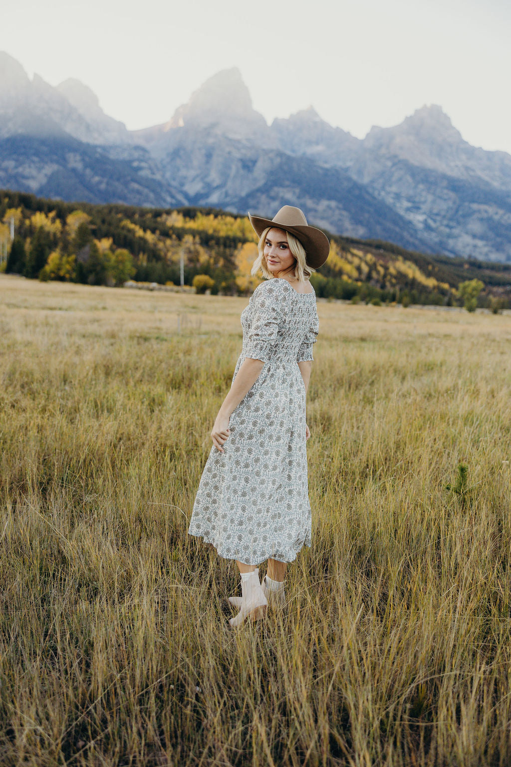 PEPPER PRINTED MIDI DRESS - BOTANICA