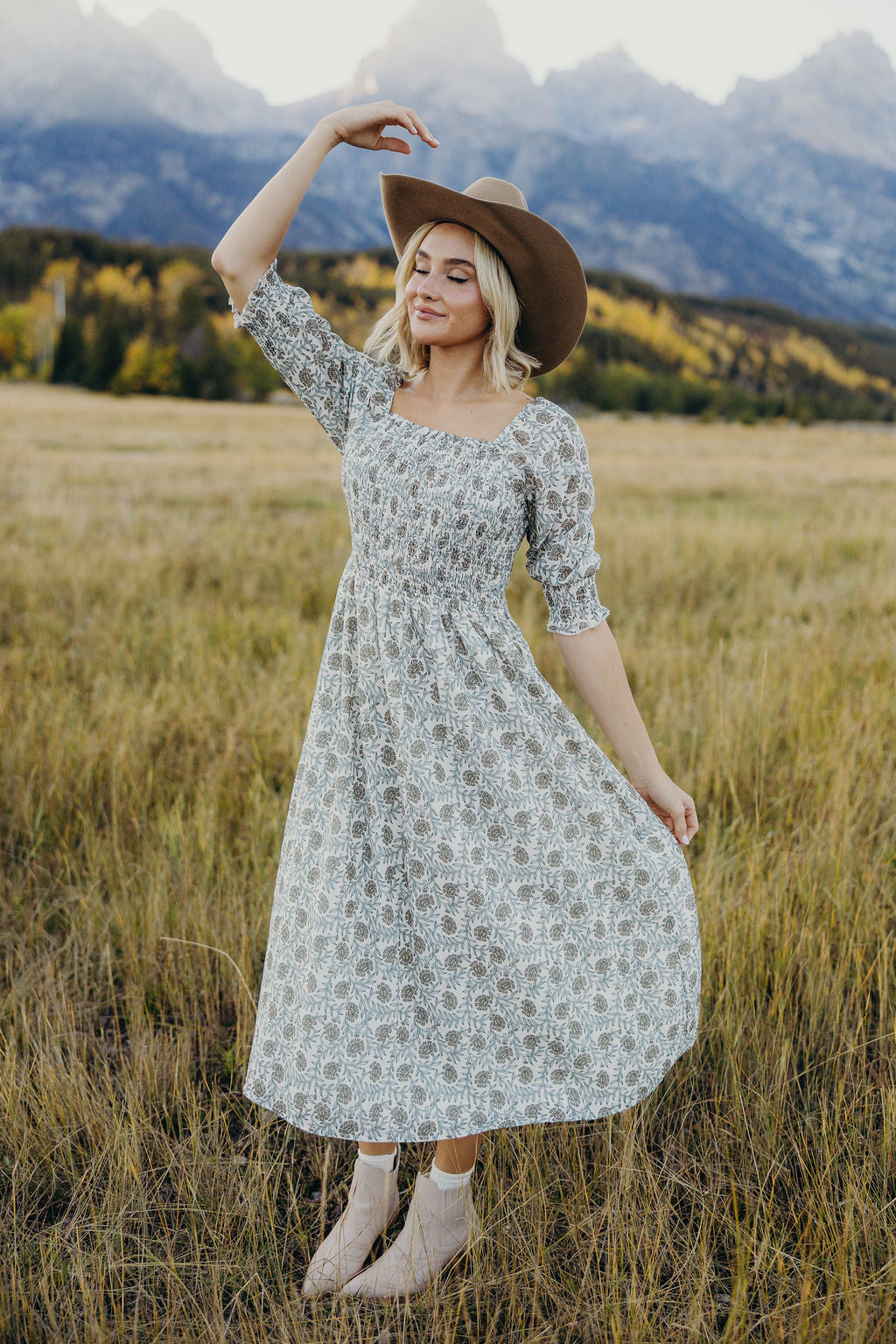 PEPPER PRINTED MIDI DRESS - BOTANICA