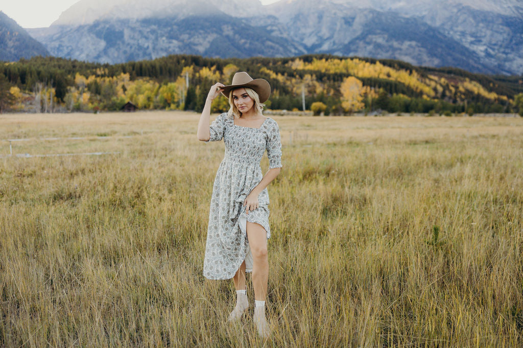 PEPPER PRINTED MIDI DRESS - BOTANICA