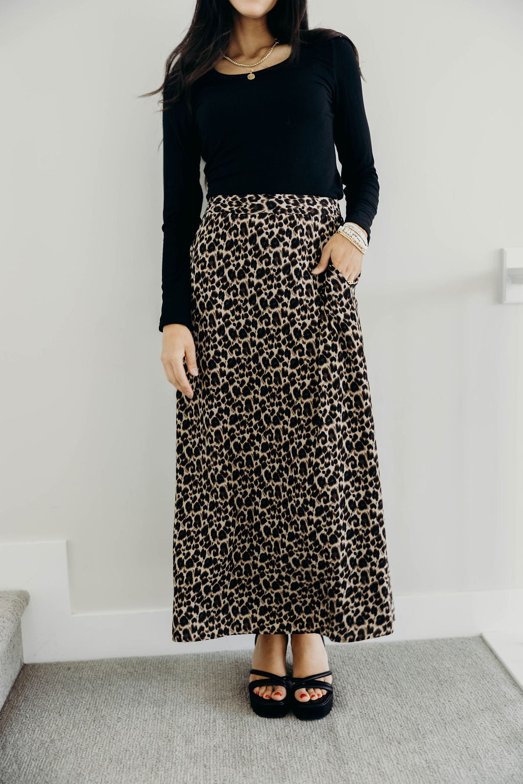 THE SLIP SKIRT - LEOPARD