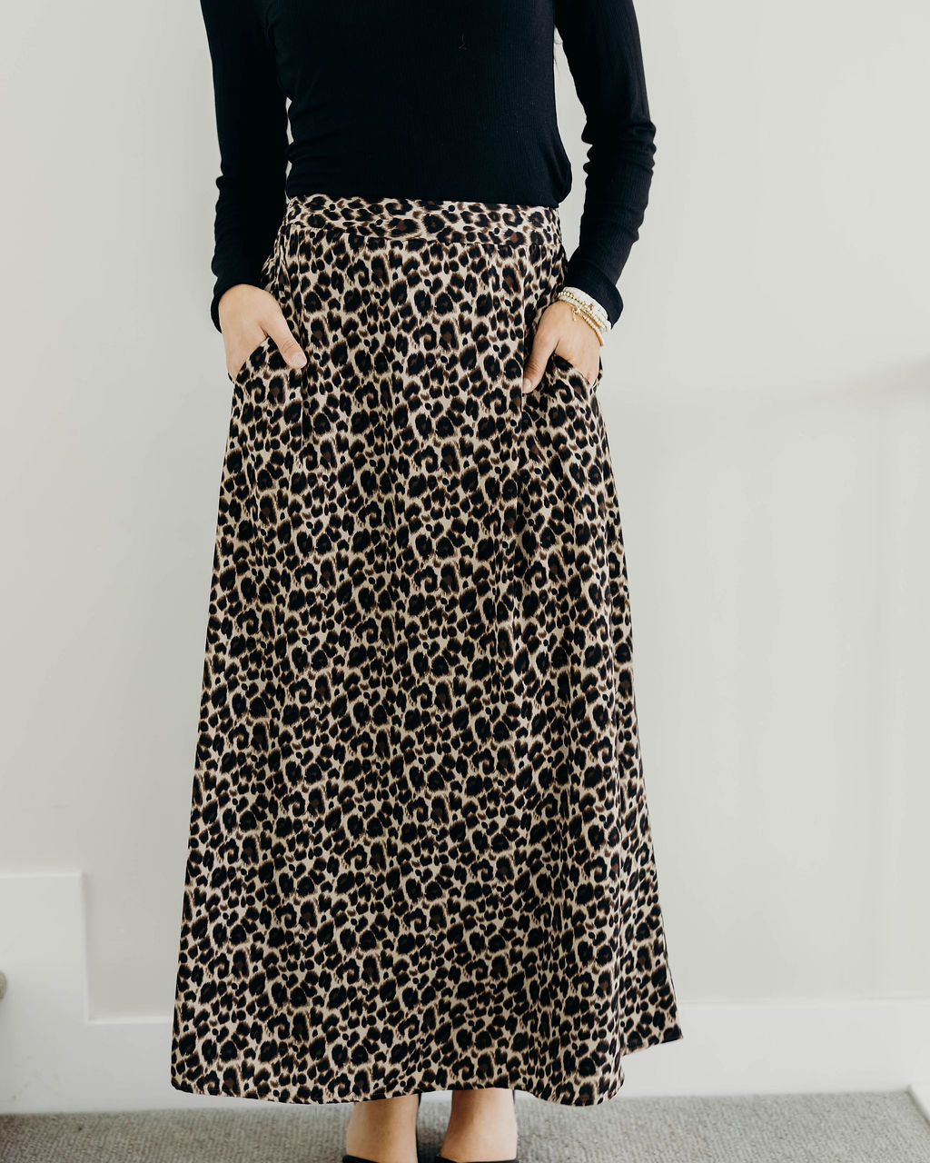 THE SLIP SKIRT - LEOPARD