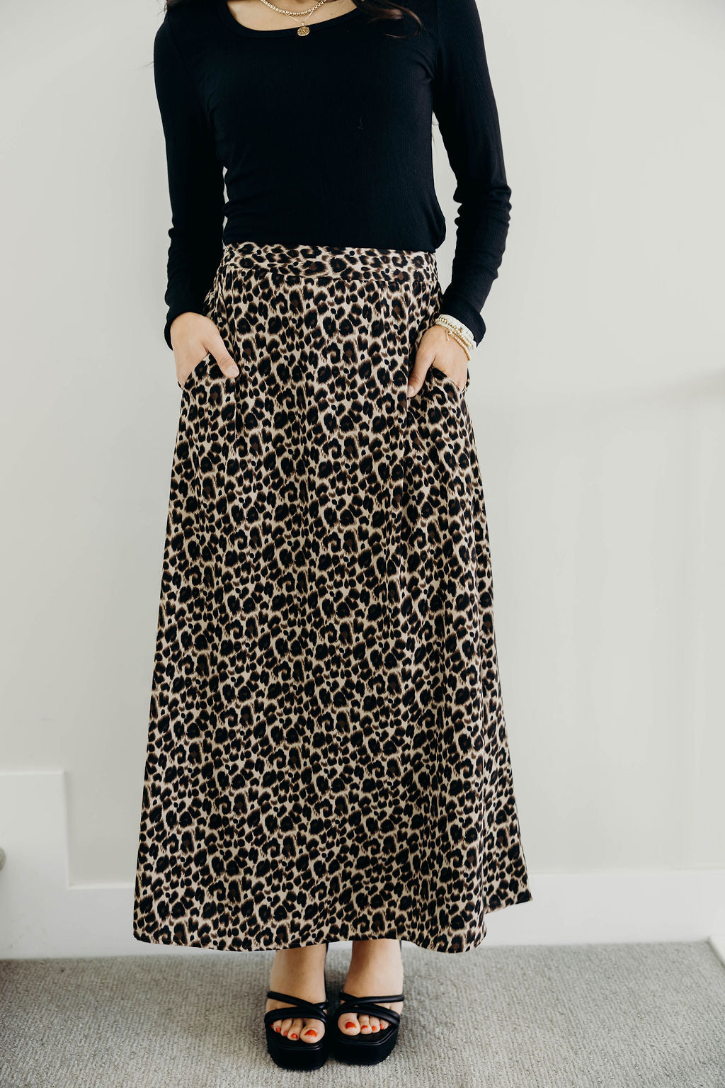 THE SLIP SKIRT - LEOPARD
