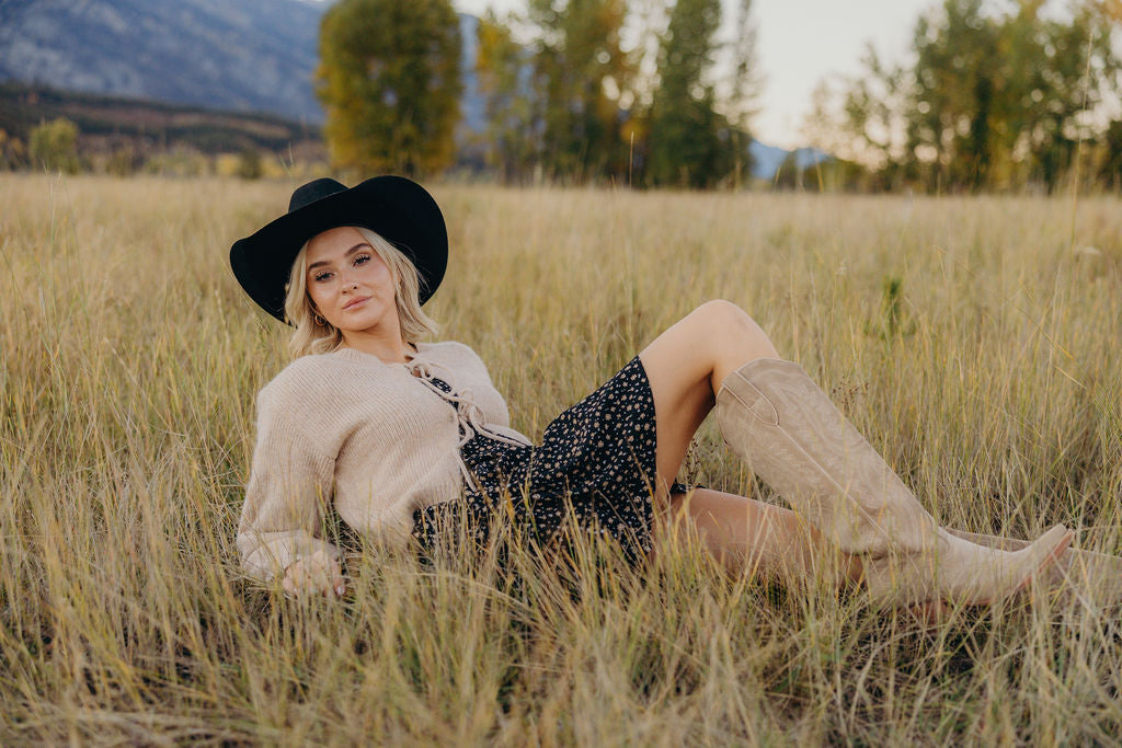 BOW FRONT CROP CARDIGAN - VANILLA CUSTARD