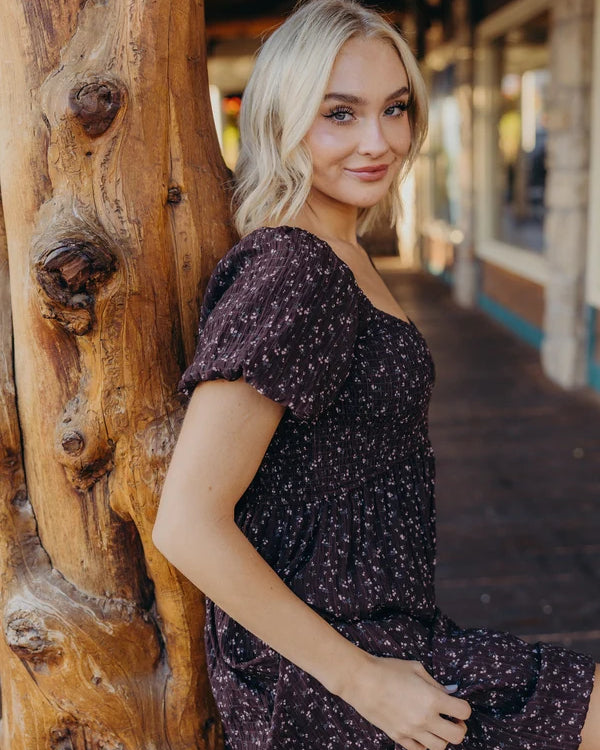 *PRE ORDER * MILEY PRINTED MAXI DRESS - WOODLAND DITSY