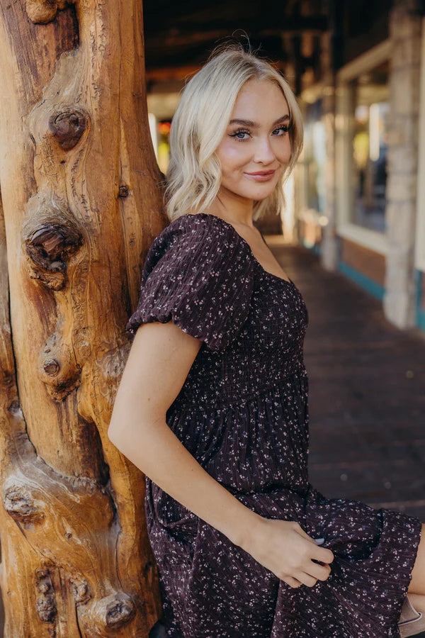 *PRE ORDER * MILEY PRINTED MAXI DRESS - WOODLAND DITSY