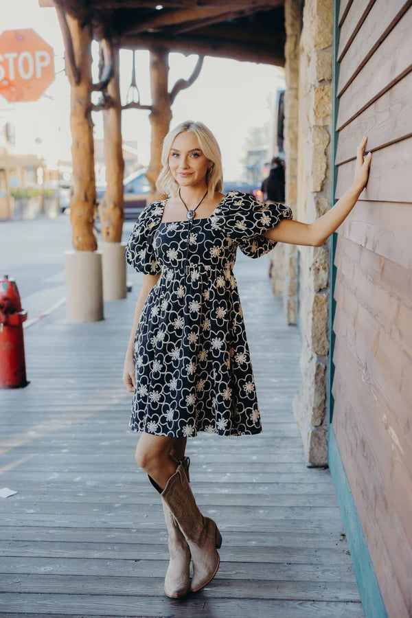 TATUM PRINTED DRESS - GROOVY BLOSSOM
