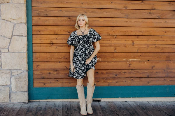 *PRE ORDER* TATUM PRINTED DRESS - GROOVY BLOSSOM