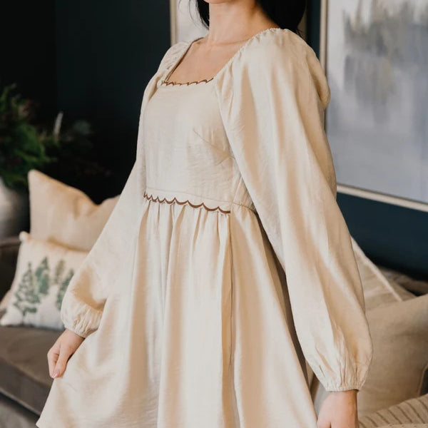 *PRE ORDER * IMOGEN LS DRESS - BISCOTTI