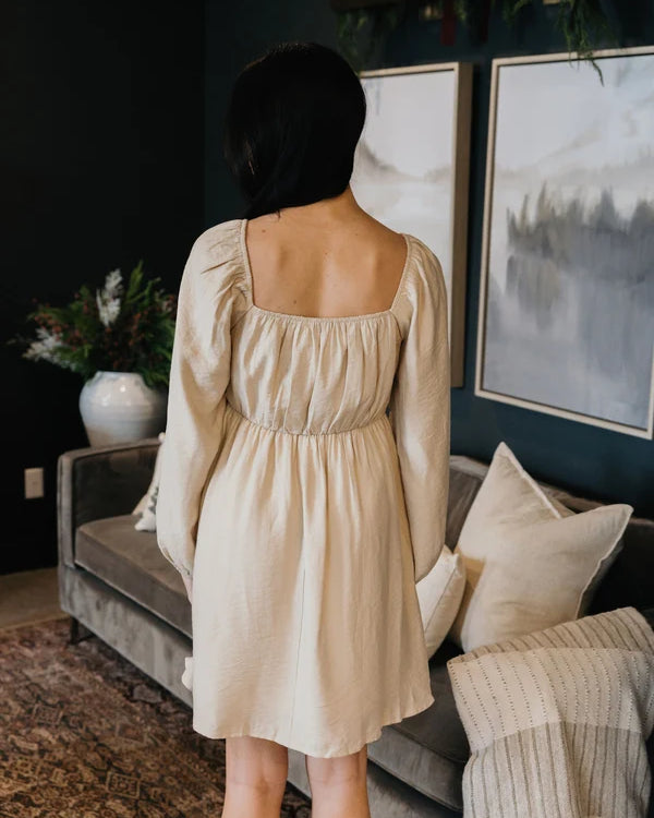 *PRE ORDER * IMOGEN LS DRESS - BISCOTTI