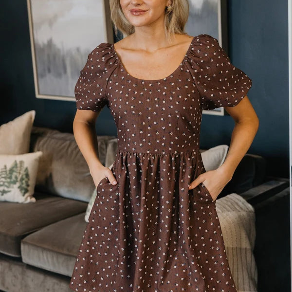 *PRE ORDER * BLYTHE PRINTED DRESS - AUTUMN CALICO