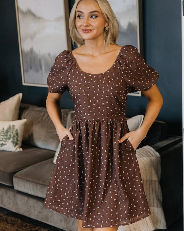 *PRE ORDER * BLYTHE PRINTED DRESS - AUTUMN CALICO