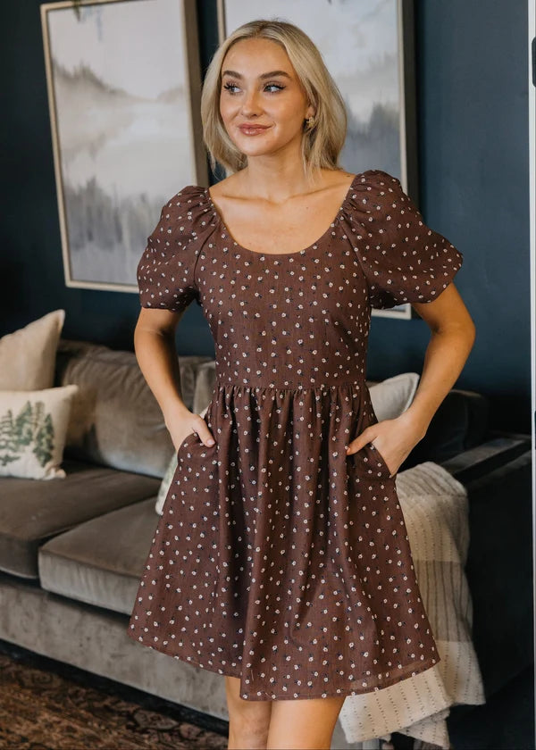 *PRE ORDER * BLYTHE PRINTED DRESS - AUTUMN CALICO