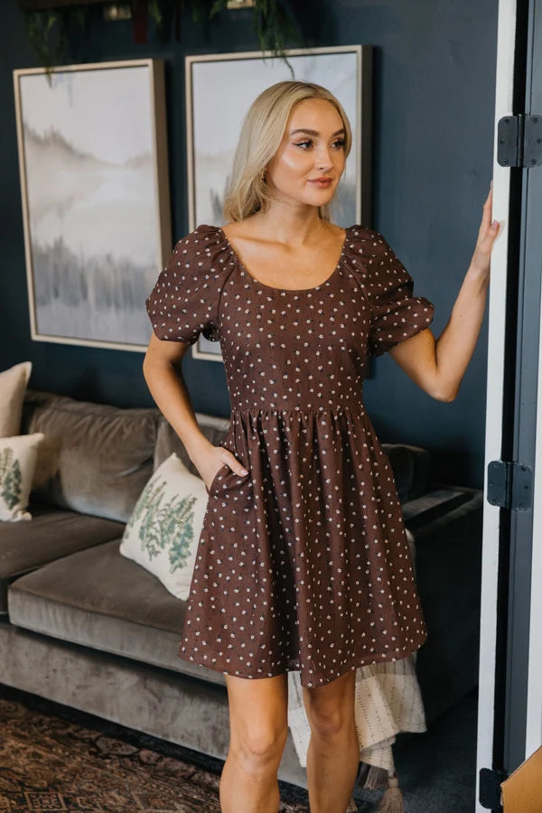 *PRE ORDER * BLYTHE PRINTED DRESS - AUTUMN CALICO