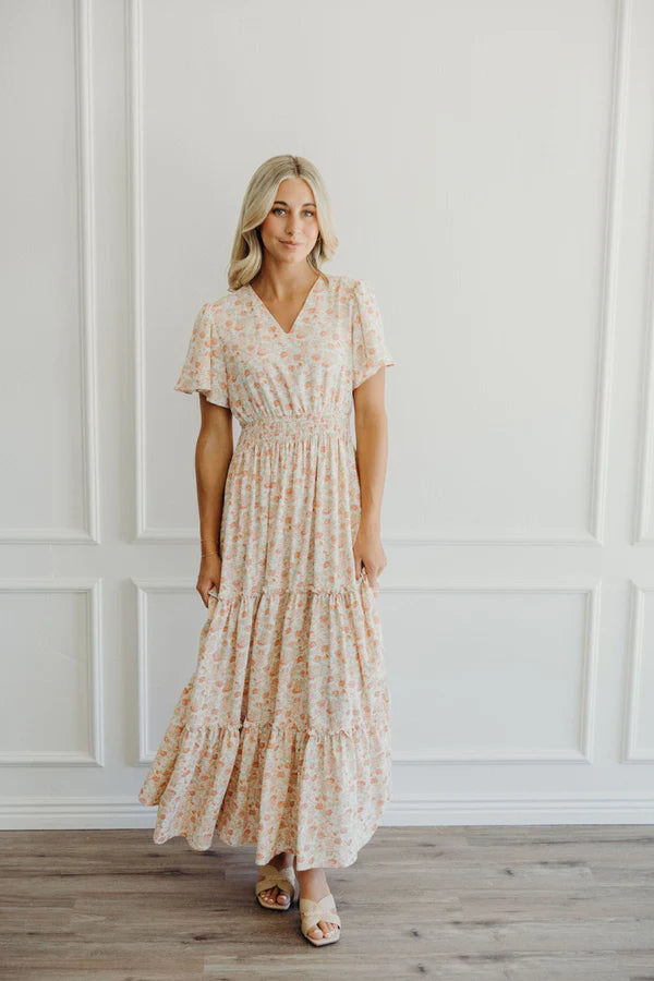 THE EDEN MAXI DRESS - HONEYDEW ROSE