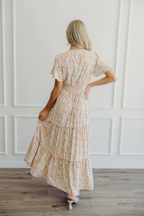 THE EDEN MAXI DRESS - HONEYDEW ROSE