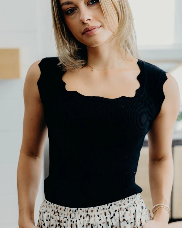 SWEATER TANK - BLACK