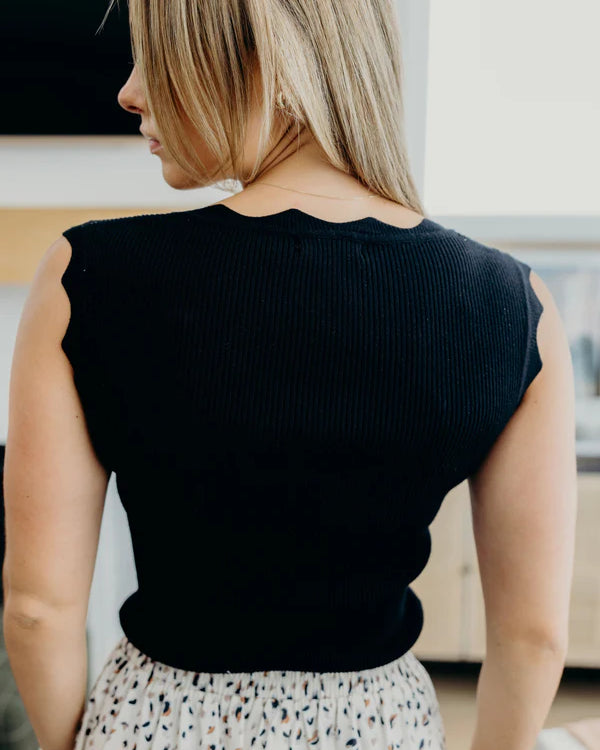 SWEATER TANK - BLACK