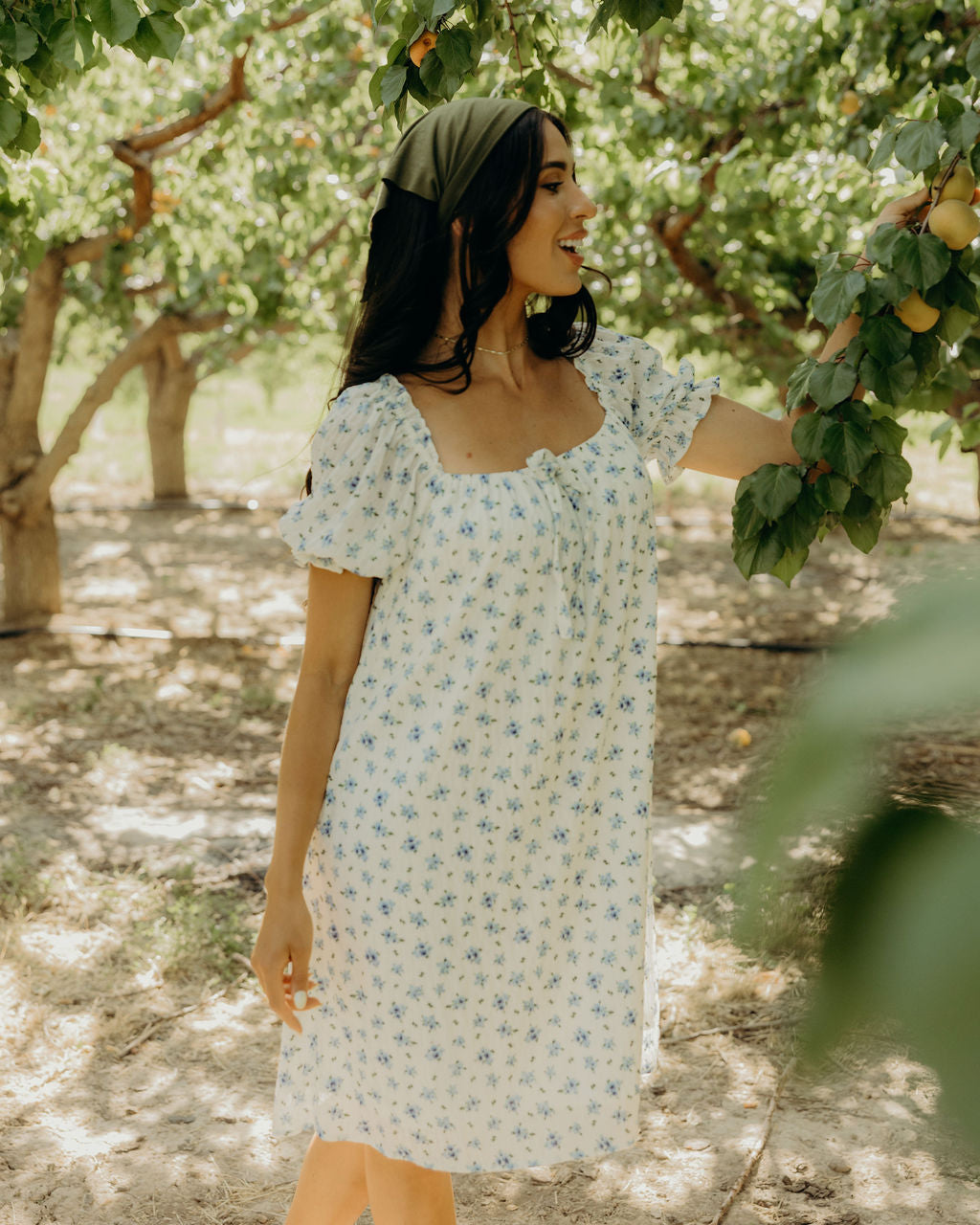 MITCHELL PRINTED DRESS - BLUE BUNDLES