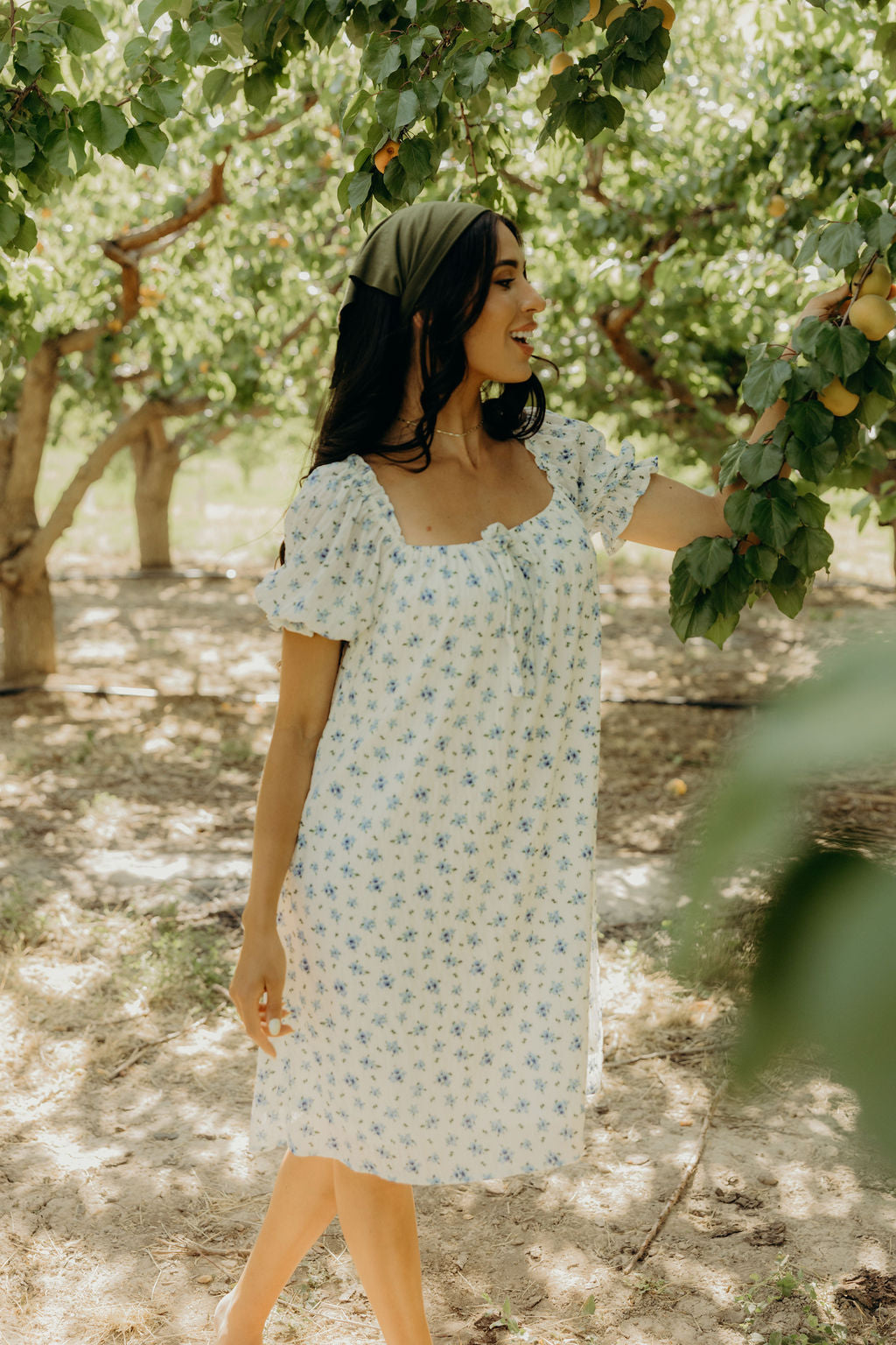MITCHELL PRINTED DRESS - BLUE BUNDLES