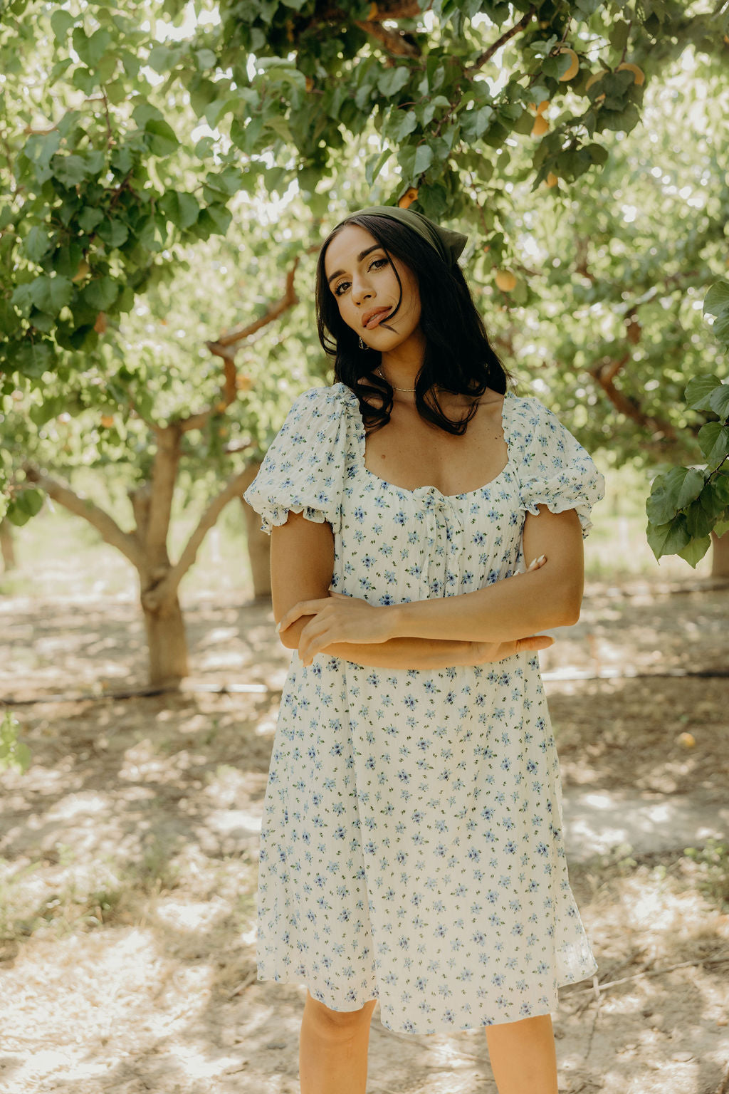 MITCHELL PRINTED DRESS - BLUE BUNDLES