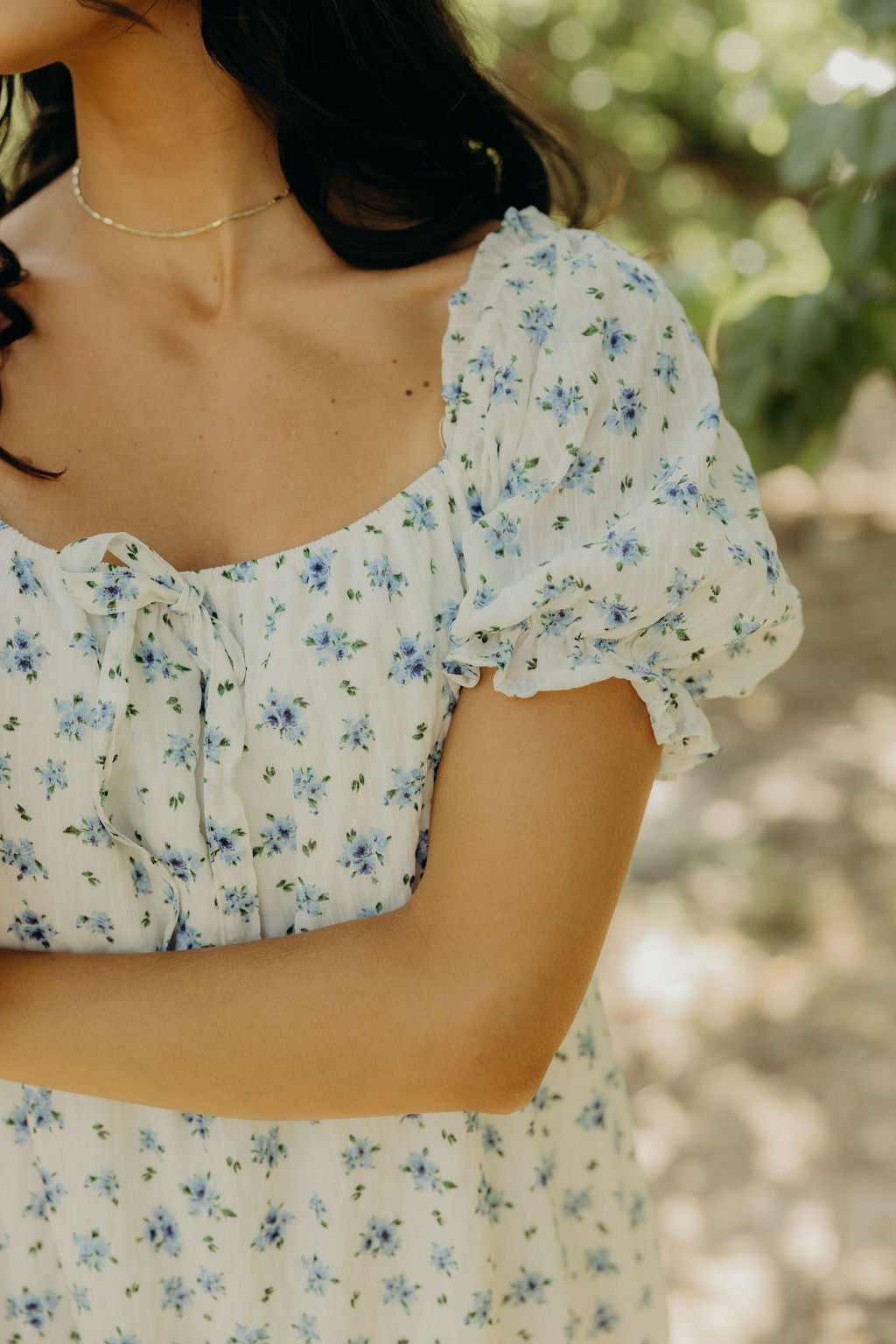 MITCHELL PRINTED DRESS - BLUE BUNDLES
