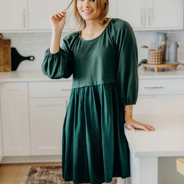 THE DAWN DRESS - PINE NEEDLE