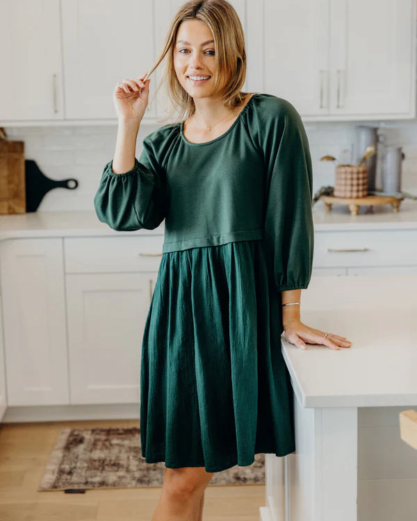 THE DAWN DRESS - PINE NEEDLE