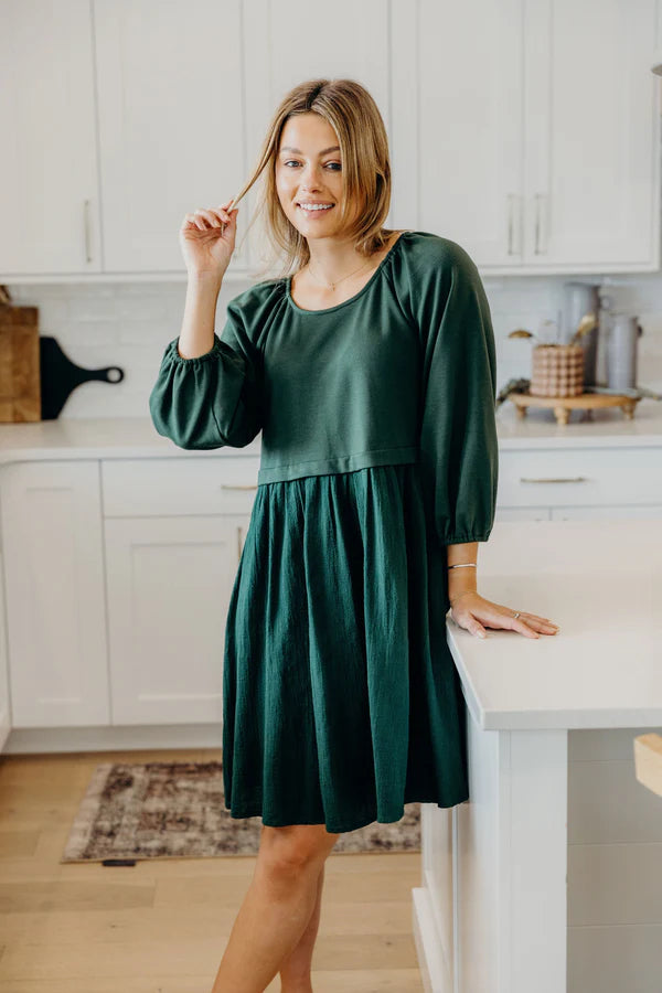 THE DAWN DRESS - PINE NEEDLE