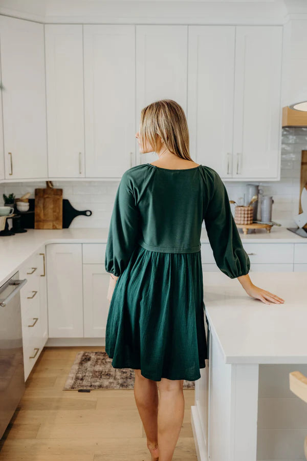 THE DAWN DRESS - PINE NEEDLE