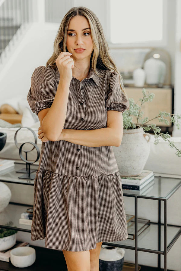 THE ESME DRESS - CHOCOLATE - LAST SIZE XL