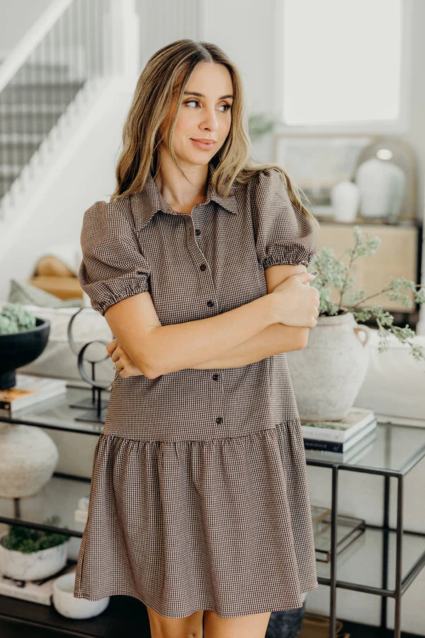 THE ESME DRESS - CHOCOLATE - LAST SIZE XL