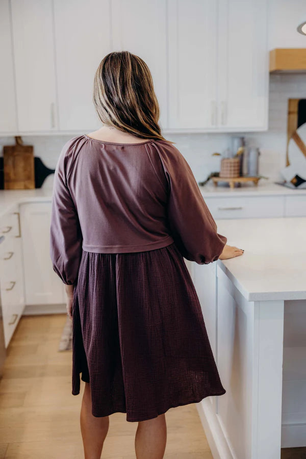 THE DAWN DRESS - MULLED MULBERRY