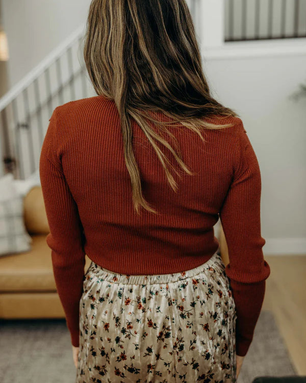 THE SCALLOP LONG SLEEVE - COPPER