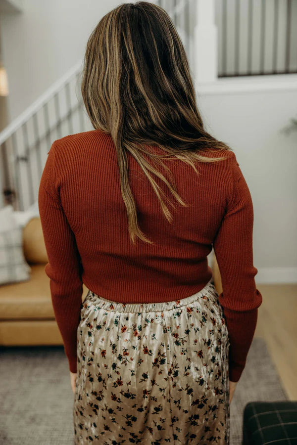 THE SCALLOP LONG SLEEVE - COPPER