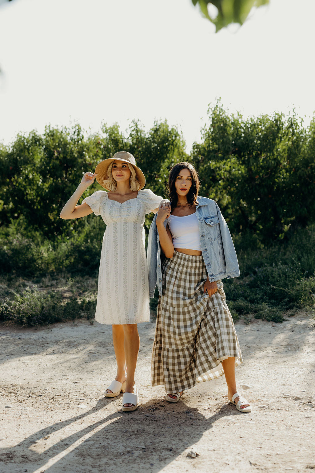 TIERED MAXI SKIRT - WILLOW CHECK