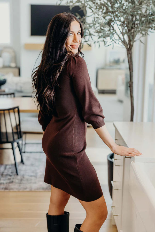 THE JODI DRESS - WALNUT