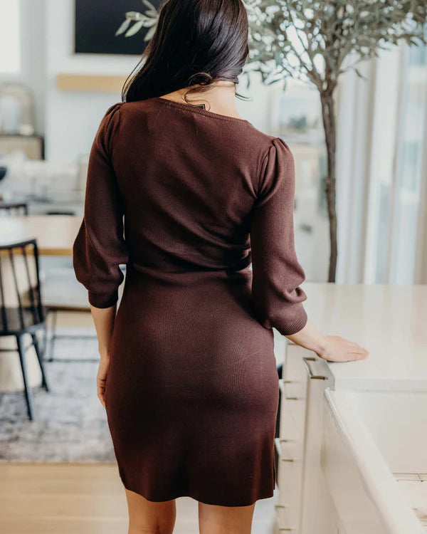 THE JODI DRESS - WALNUT