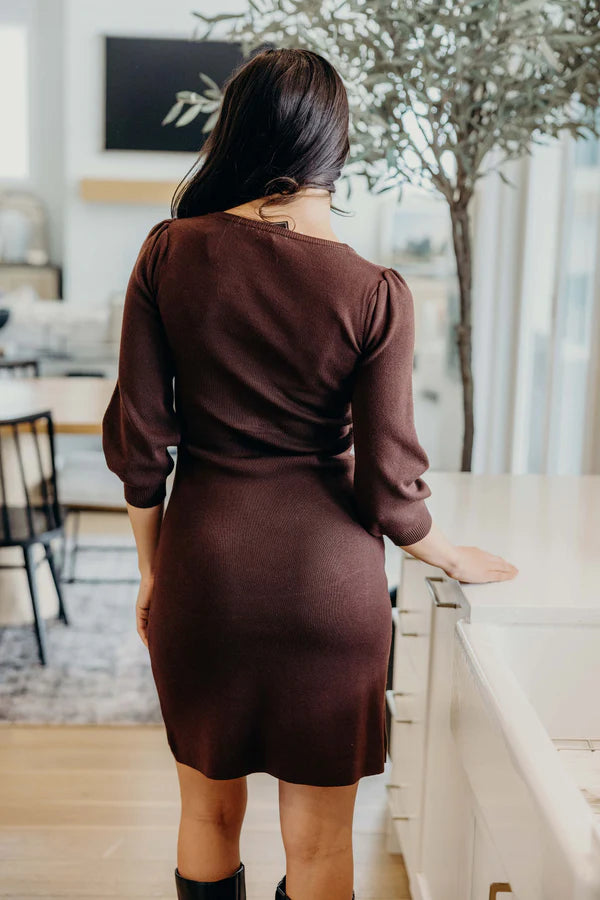 THE JODI DRESS - WALNUT