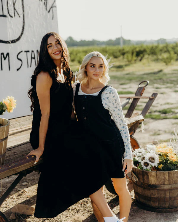 THE MONTANA DRESS - BLACK WASH