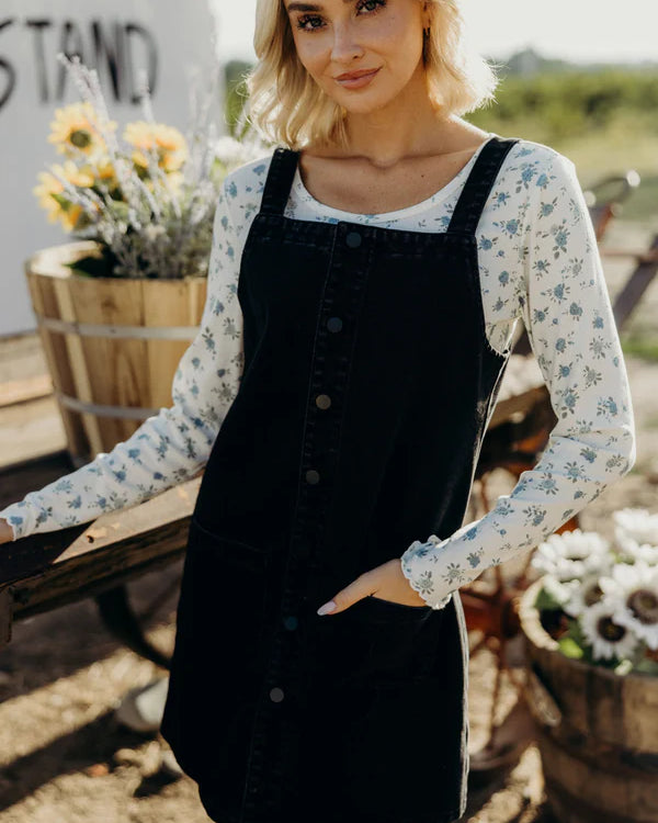 THE MONTANA DRESS - BLACK WASH