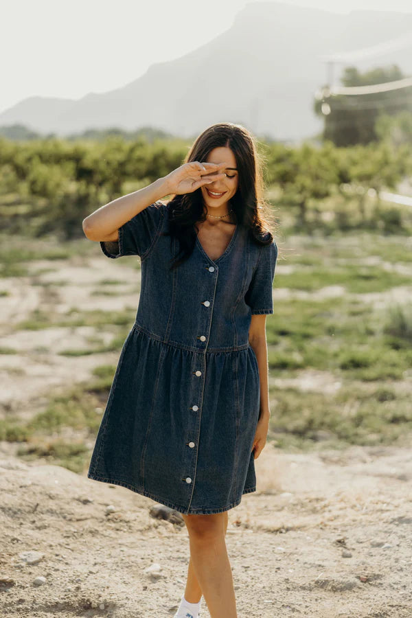 RAYLEIGH DENIM DRESS - VINTAGE WASH