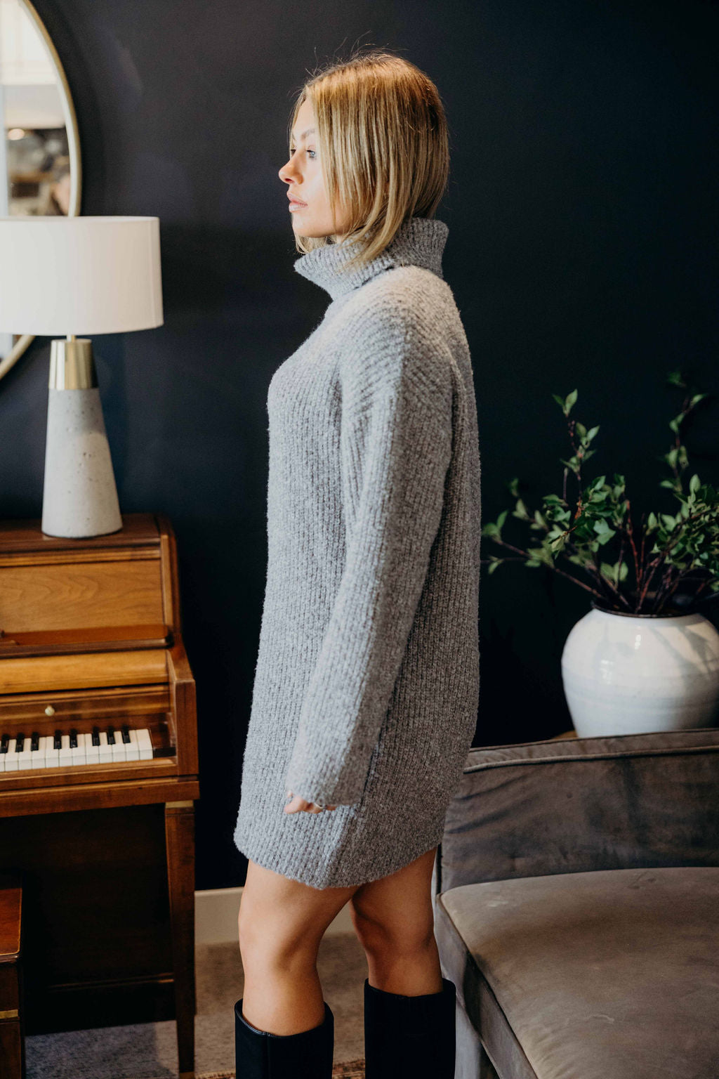 THE VERITY SWEATER DRESS - WINTER HAZE