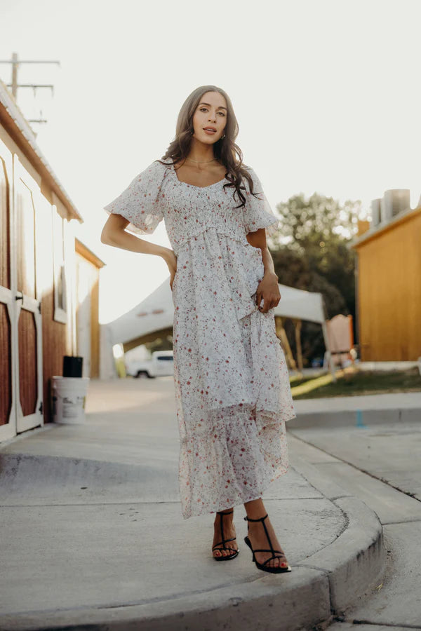 JENSEN MIDI DRESS - ROSE TINT