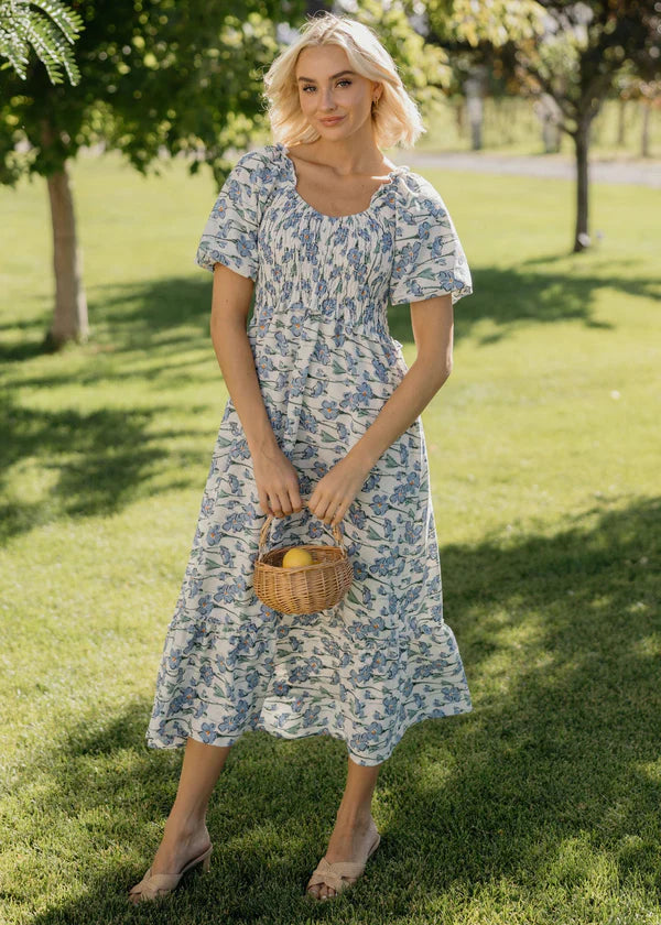 THE JENSEN MIDI DRESS - TAFFY SKY